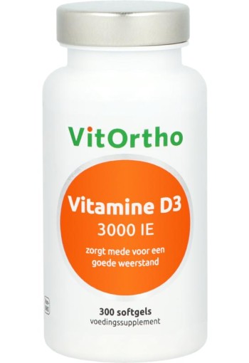 Vitortho Vitamine D3 3000IE (300 Softgels)