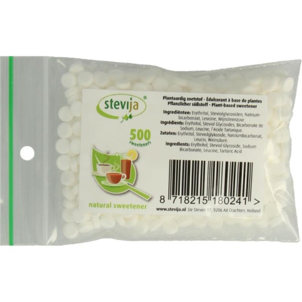 Stevija Stevia zoetjes navulzakje (500 Stuks)