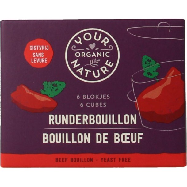 Your Organic Nat Runderbouillon helder zonder gist bio (66 Gram)