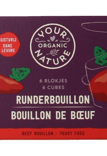 Your Organic Nat Runderbouillon helder zonder gist bio (66 Gram)
