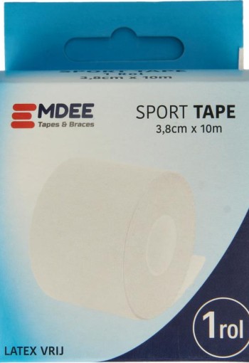 Emdee Sport tape 3.8 cm x 10 m wit (1 Stuks)