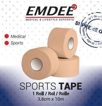 Emdee Sport tape 3.8cm x 10m huidkleur (1 Stuks)