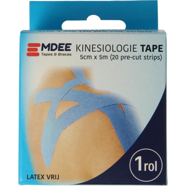 Emdee Kinesio tape blauw pre cut (1 Stuks)