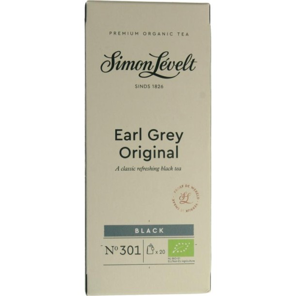 Simon Levelt Earl grey bio (20 Zakjes)
