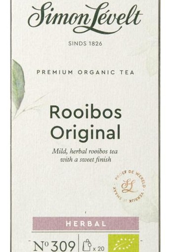 Simon Levelt Rooibos classic bio (20 Zakjes)