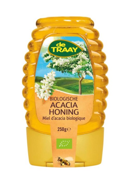 Traay Acaciahoning knijpfles bio (250 Gram)
