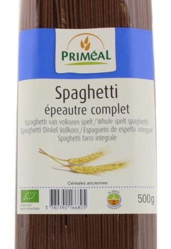 Primeal Spelt spaghetti volkoren bio (500 Gram)