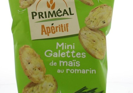 Primeal Aperitive mini maiscrackers olijf rozemarijn bio (50 Gram)