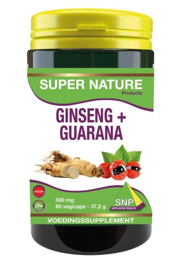 SNP Ginseng guarana 500 mg puur (60 Vegetarische capsules)