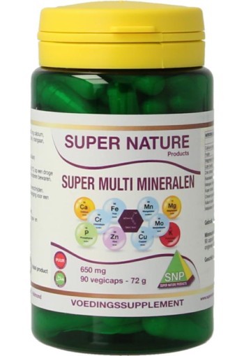 SNP Super multi mineralen 650mg puur (90 Vegetarische capsules)
