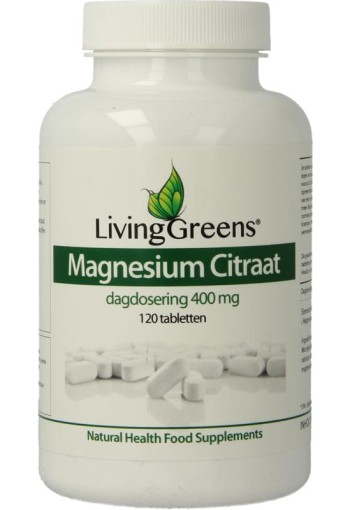 Livinggreens Magnesium citraat 400 mg (120 Tabletten)