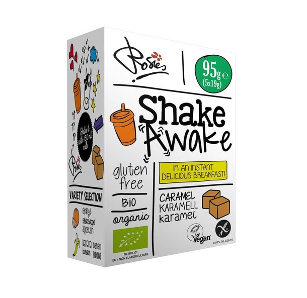 Rosies Shake awake caramel 19 gram bio (5 Stuks)