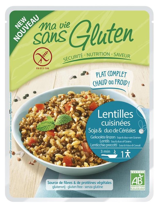 Ma Vie Sans Gekookte linzen soja & granenduo glutenvrij bio (220 Gram)