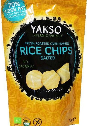 Yakso Rice chips salted bio (70 Gram)