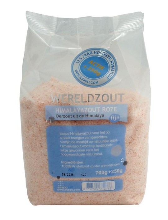 Esspo Himalayazout roze fijn 700gr + 250gr (950 Gram)