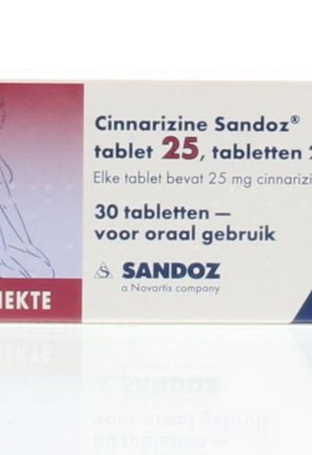 Sandoz Cinnarizine 25mg (30 Tabletten)