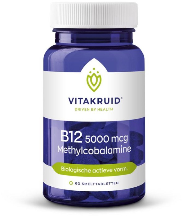 Vitakruid B12 5000 mcg methylcobalamine (60 Smelttabletten)