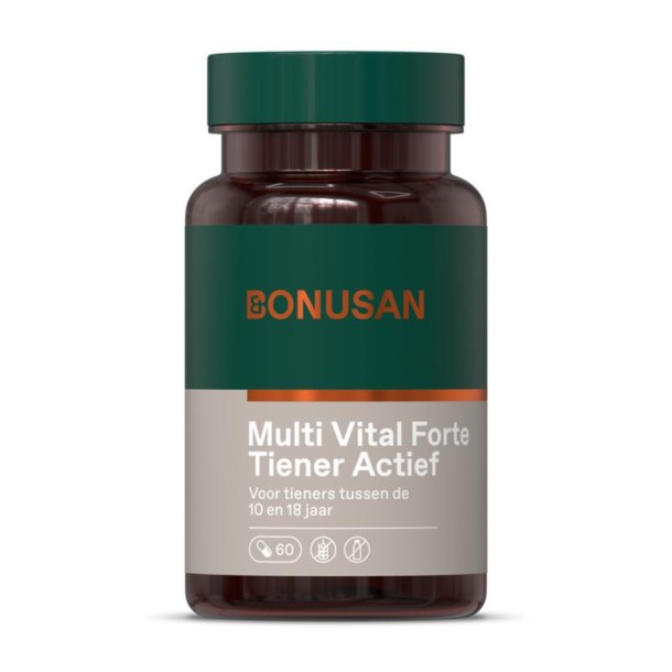 Bonusan Multi vital forte tiener actief (60 Vegetarische capsules)