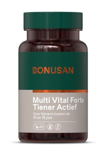 Bonusan Multi vital forte tiener actief (60 Vegetarische capsules)