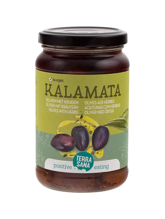 Terrasana Kalamata olijven in kruidenolie bio (345 Gram)