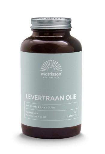 Mattisson Levertraanolie 1000mg met vitamine A/D (120 Capsules)