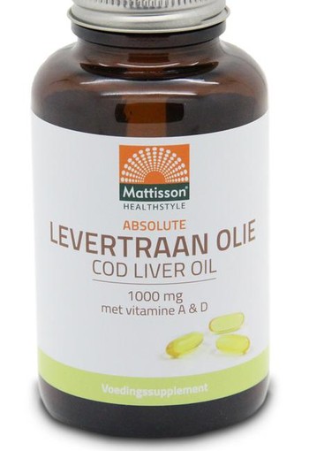 Mattisson Levertraanolie 1000mg met vitamine A/D (120 Capsules)
