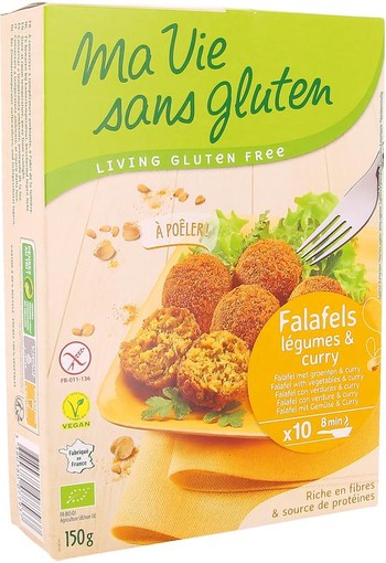 Ma Vie Sans Falafel met groente & curry glutenvrij bio (150 Gram)