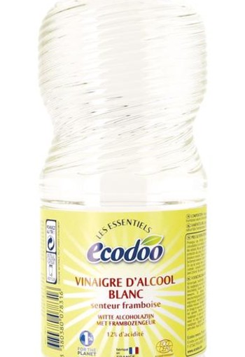Ecodoo Witte alcoholazijn met frambozengeur bio (1 Liter)