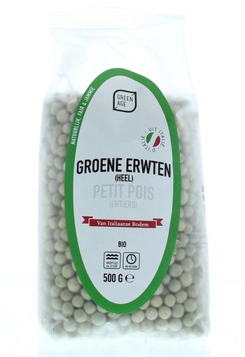 Greenage Groene erwten bio (500 Gram)