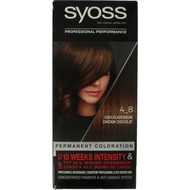 Syoss Color baseline 4-8 chocoladebruin haarverf 1 Set