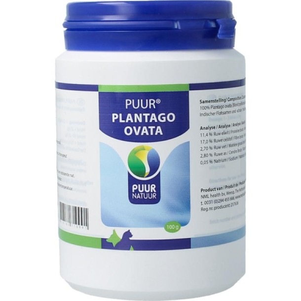 Puur Plantago ovata hond kat (100 Gram)