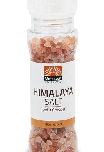 Mattisson Himalaya zout grof gemalen molen hervulbaar (180 Gram)