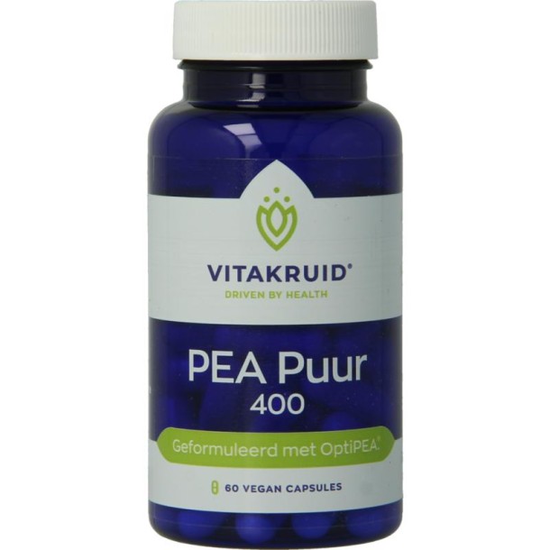 Vitakruid PEA Puur 400 OptiPEA Palmitoylethanolamide (60 Vegetarische capsules)