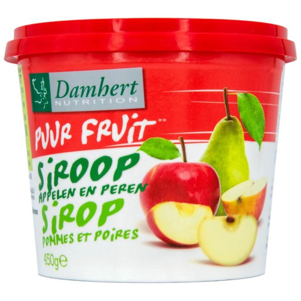Damhert Puur fruit siroop appelen en peren (450 Gram)