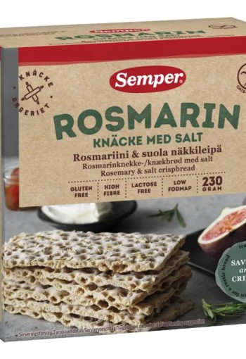 Semper Knackebrod rozemarijn zout glutenvrij (230 Gram)