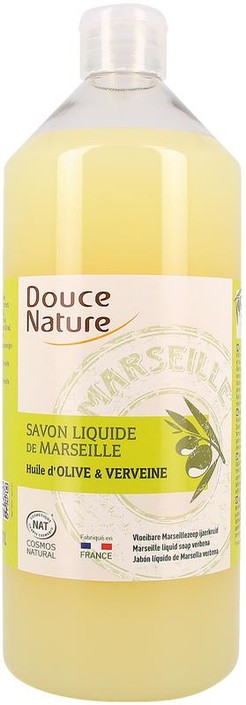 Douce Nature Zeep Marseille vloeibaar ijzerkruid/verbena bio (1 Liter)