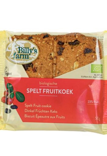 Billy's Farm Spelt fruitkoek bio (50 Gram)