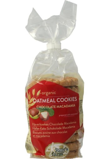 Billy's Farm Macadamia chocolade haverkoeken bio (200 Gram)