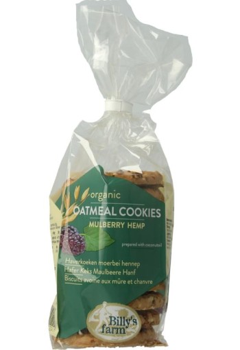 Billy's Farm Haverkoekjes met moerbei en hennep bio (200 Gram)