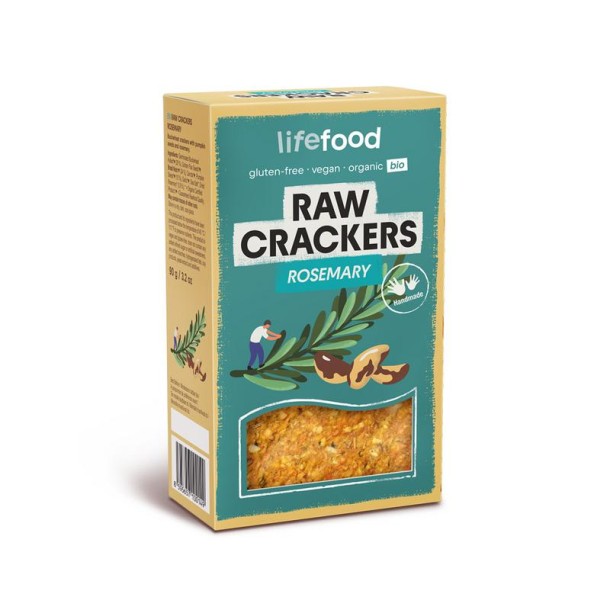 Lifefood Life crackers rozemarijn raw bio (90 Gram)