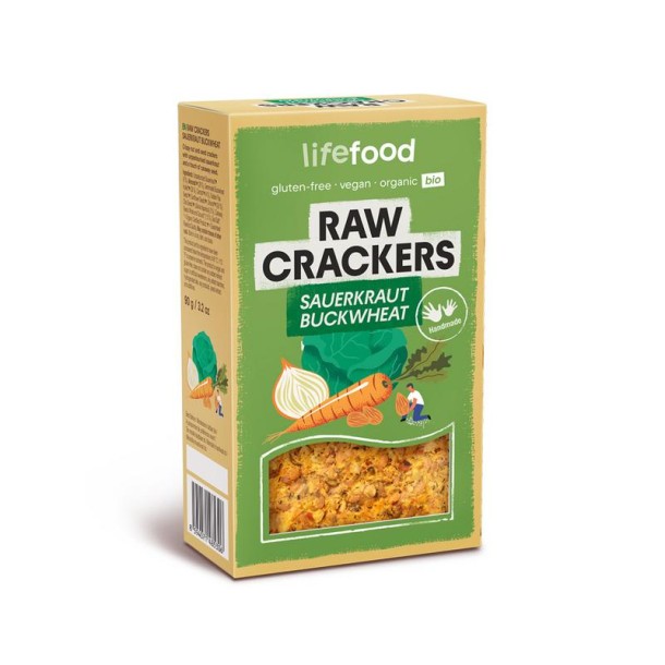 Lifefood Life crackers zuurkool boekweit raw bio (90 Gram)