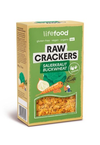 Lifefood Life crackers zuurkool boekweit raw bio (90 Gram)