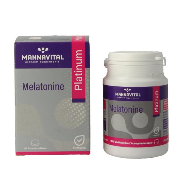 Mannavital Melatonine platinum (120 Smelttabletten)
