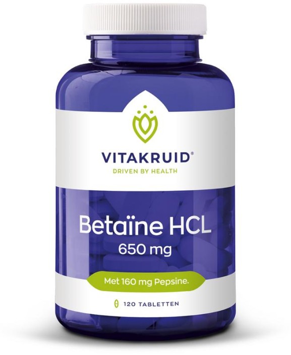 Vitakruid Betaine HCL 650 mg & pepsine 160 mg (120 Tabletten)