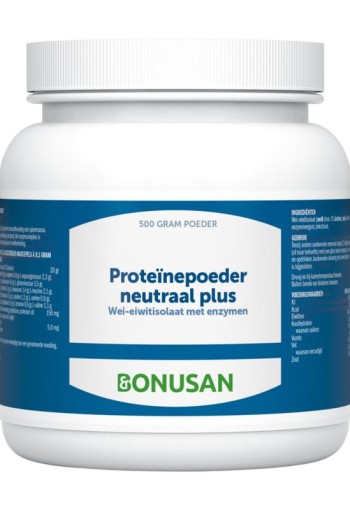 Bonusan Proteine poeder neutraal plus (500 Gram)