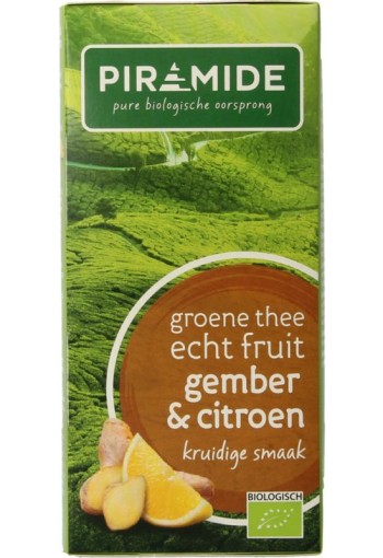 Piramide Groene thee met gember en citroen bio (20 Zakjes)