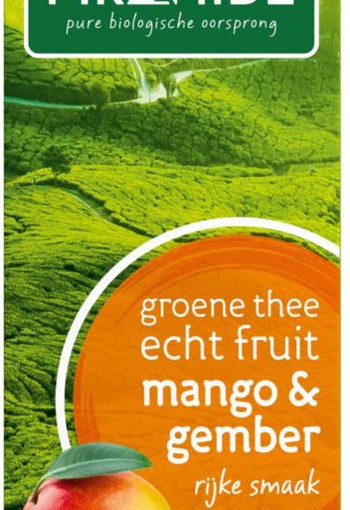 Piramide Groene thee mango en gember bio (20 Zakjes)
