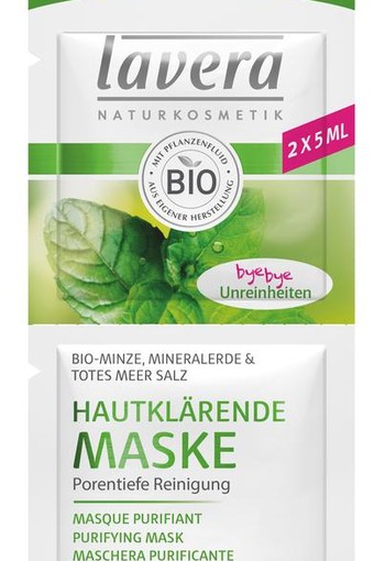 Lavera Purifying masker masque purifiant bio EN-FR-IT-DE (10 Milliliter)