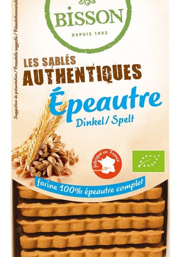 Bisson Authentieke spelt zandkoekjes bio (190 Gram)