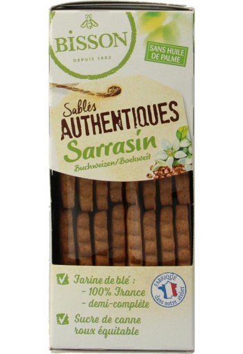 Bisson Zandkoekjes boekweit authentiek bio (175 Gram)